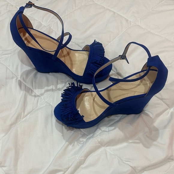 Charlotte Russe Shoes - NEW Elegant Blue Wedge Sandals size 9